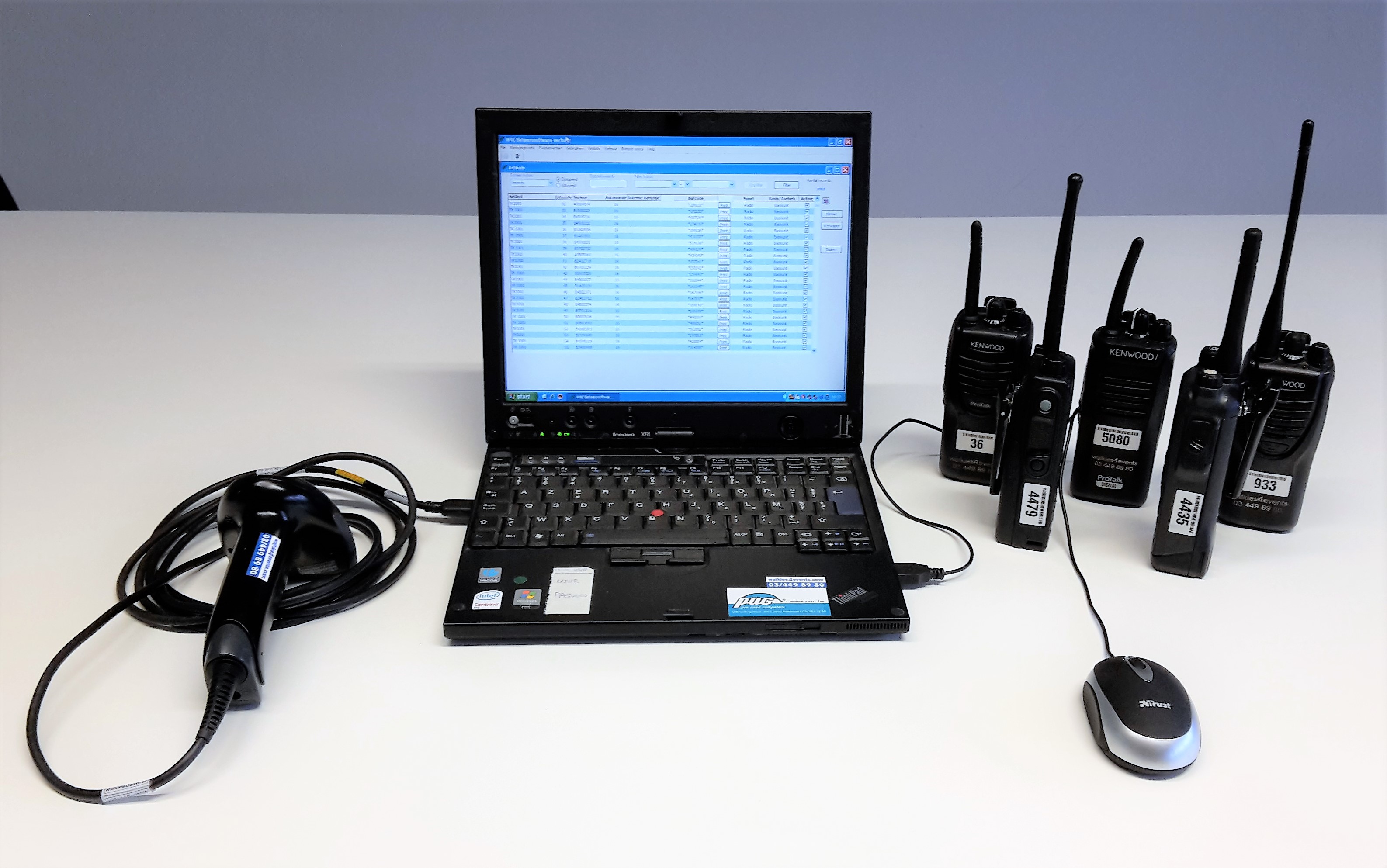 Walkies4Events - Diensten - Scanning walkietalkies met scanlaptop en scanner